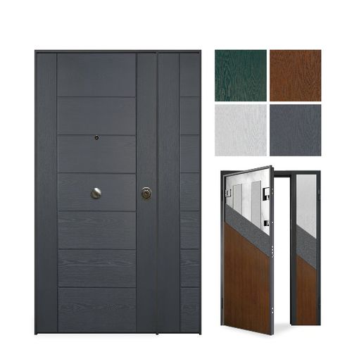 Porte d'entrée - THERMOENERGY Helios - GRUPPO PRIMAVERA SRL - en acier galvanisé / en fibre de verre / en mélaminé