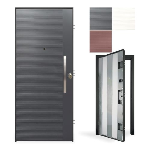 Porte d'entrée - Ghost Millerighe - GRUPPO PRIMAVERA SRL - en aluminium / en acier galvanisé / en mélaminé