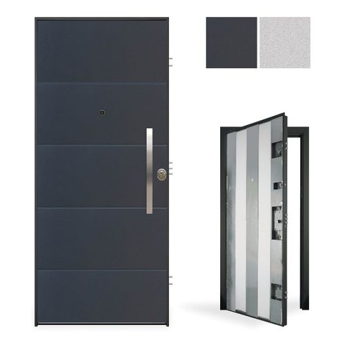 Porte d'entrée - Ghost Penta - GRUPPO PRIMAVERA SRL - en aluminium / en acier galvanisé / battante