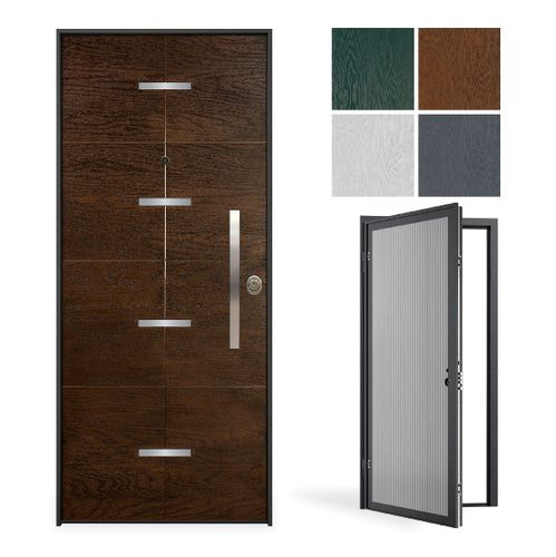 Porte d'entrée - Evolution Poseidon - GRUPPO PRIMAVERA SRL - en aluminium / en acier galvanisé / en mélaminé