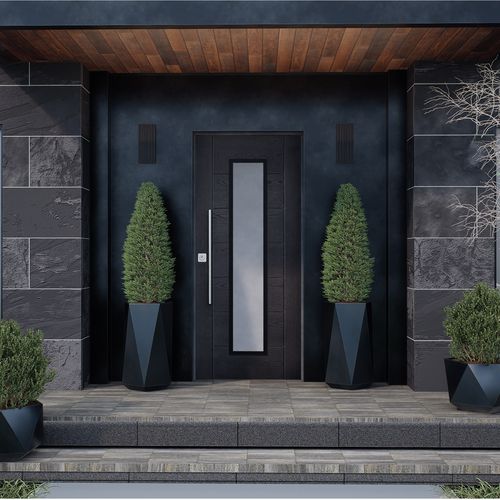 Porte d'entrée - Helios GLASS  - GRUPPO PRIMAVERA SRL - en verre / en acier galvanisé / en fibre de verre