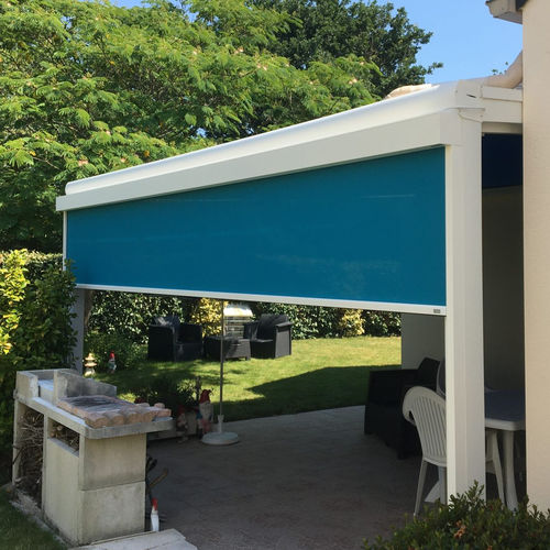 Store enrouleur - Zip - HEOLIAN - pour pergola / en tissu / d'extérieur