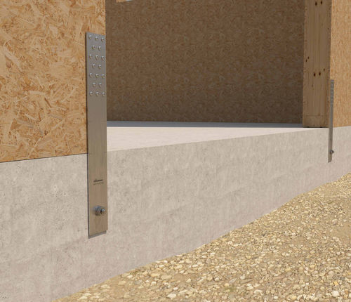 Platine d'ancrage pour panneaux - WHT PLATE C - HOLZ TECHNIC - perforé / en acier inoxydable