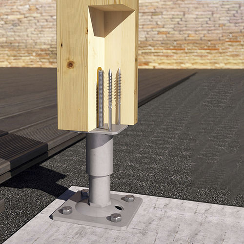 Pied de poteau pour structure en bois - R10 - R20 - R30 - HOLZ TECHNIC - préfabriqué