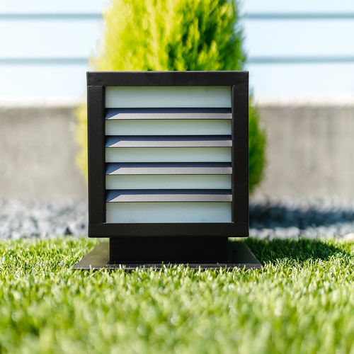 Lampe de sol - QUB - Maanta - en acier inoxydable / contemporaine / rechargeable