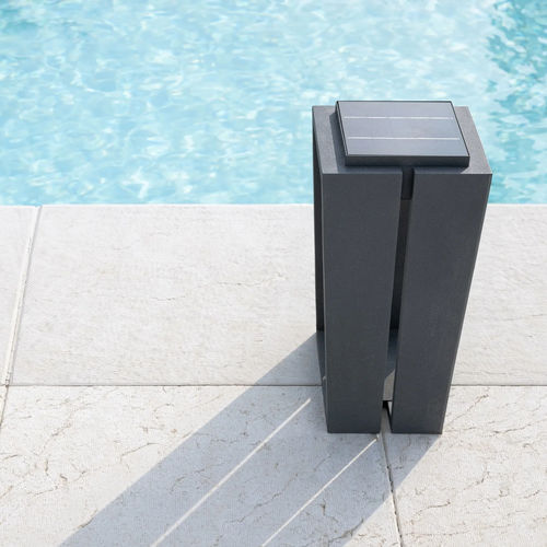 Lampe de sol - ISOSS - Maanta - en acier inoxydable / contemporaine / solaire