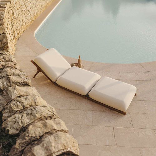 Bain de soleil contemporain - Tuga - Maanta - en tissu / en polypropylène / en teck