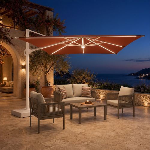 Parasol carré - AURIGA - Maanta - mât inclinable / déporté / excentré
