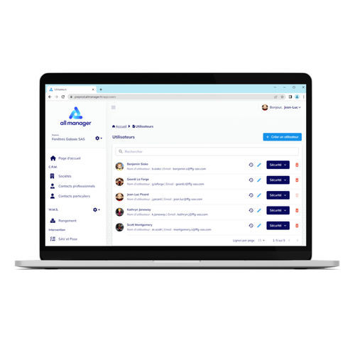 Logiciel de gestion - ALL MANAGER - pour menuiserie / Windows / Androïd