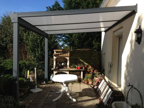 Auvent d'entrée - ALU-GLASS - pour terrasse / en aluminium / en verre