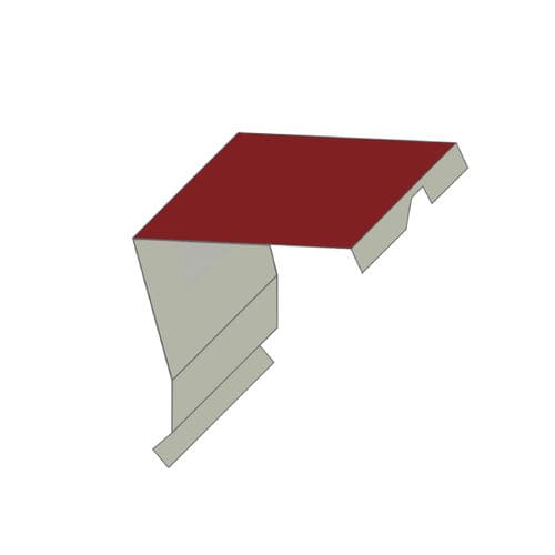 Tuile plate - 28 - PROFIL C - faîtière / en acier / marron
