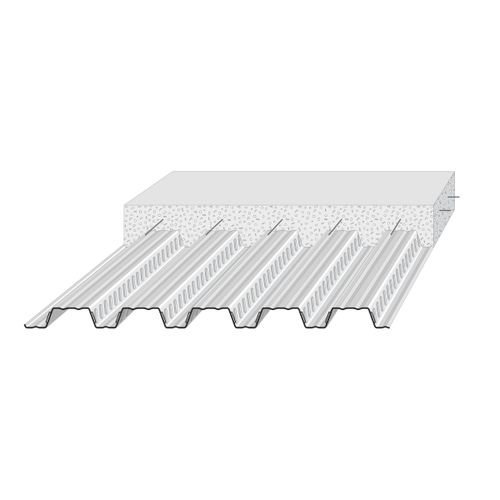 Plancher collaborant - Profilcoffre 5.207.58 - PROFIL C - en acier galvanisé / pour parking