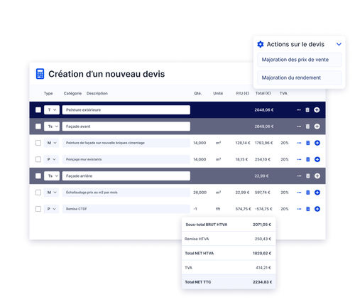 Logiciel pour bâtiment - Expert+ - VERTUOZA - de gestion de données / de gestion de chantier / de gestion de production