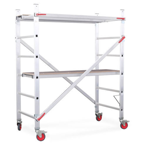 Échafaudage en aluminium - ONE PLUS - JORMAX INDUSTRIA LDA - sur roulettes / petite hauteur