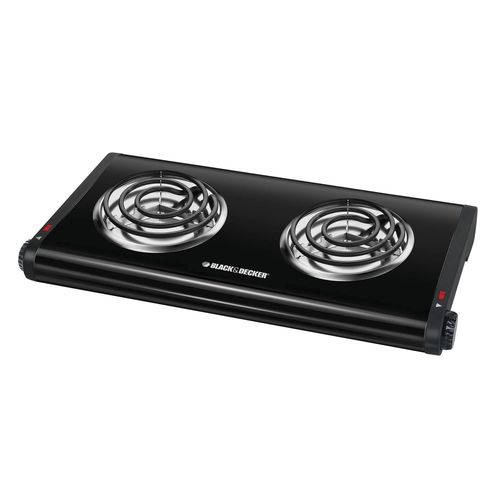 Table de cuisson électrique - DB1002B - Black & Decker - 2 brûleurs / à poser / portable