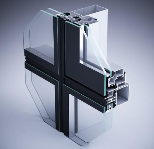 Mur-rideau à verre structurel - ECO - KURTOGLU BAKIR KURSUN SANAYI A.S. - en aluminium et en verre / à isolation thermique / écologique