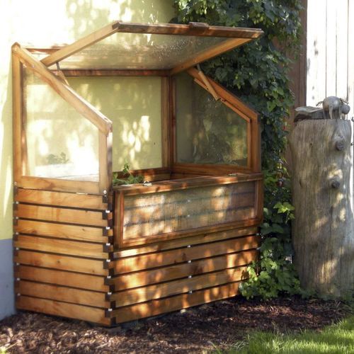 Serre de jardinage - Gartenfrosch GmbH - monochapelle / en mélèze / à simple vitrage