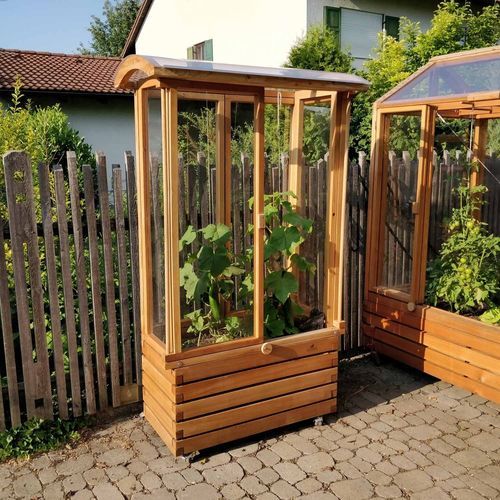 Serre de jardinage - Gartenfrosch GmbH - monochapelle / en mélèze / pour tomates