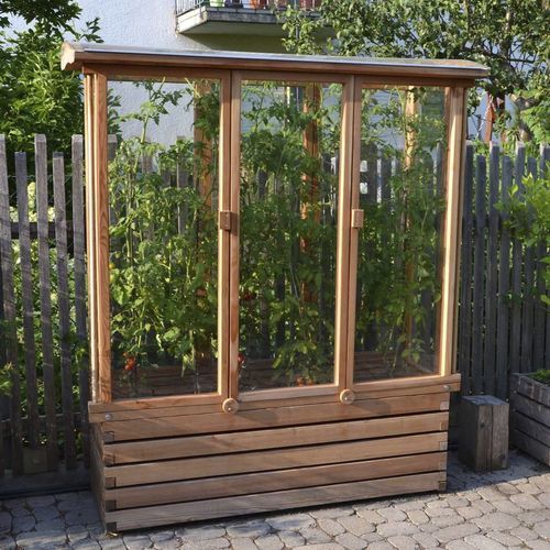 Serre de jardinage - Gartenfrosch GmbH - monochapelle / en mélèze / pour tomates