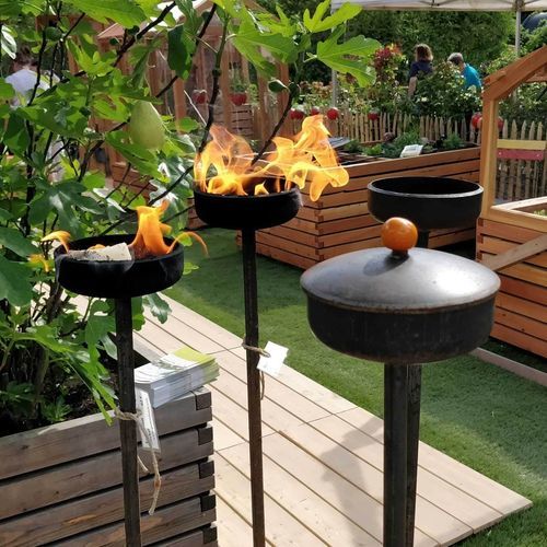 Torche de jardin au sol - Gartenfrosch GmbH - en acier