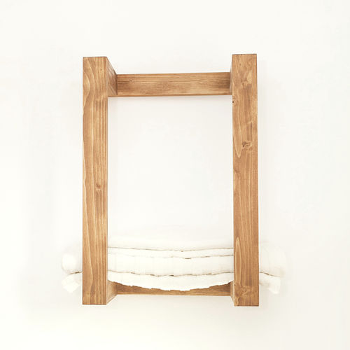 Porte-serviettes monté sur console - Abeto - Ssafia - mural / en sapin