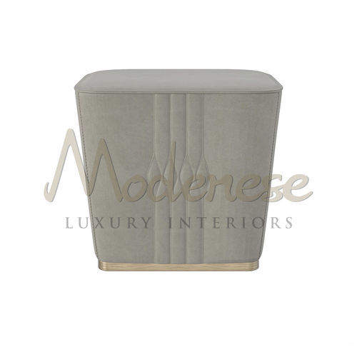 Pouf contemporain - Diamond edge - MODENESE Contemporary Furniture - en cuir / rectangulaire / tapissé