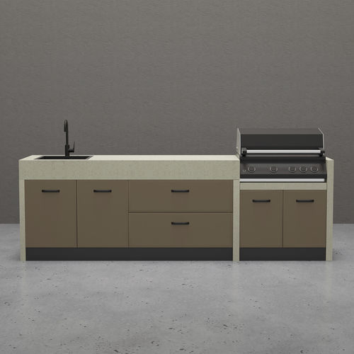 Kitchenette petite - ROCK four - EOVLUTA d.o.o. - en polyéthylène haute densité PEHD / en acier inoxydable / en HPL