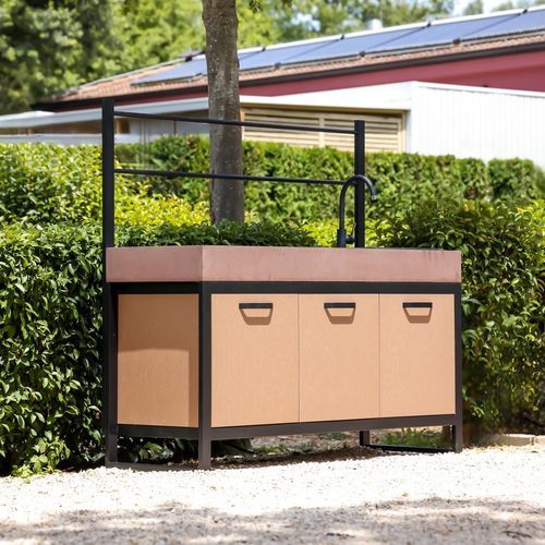 Kitchenette petite - ELEMENTO two + - EOVLUTA d.o.o. - en béton / en acier inoxydable / en HPL