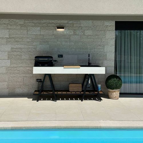 Kitchenette petite - JAZZ one - EOVLUTA d.o.o. - WPC / en acier inoxydable / en béton