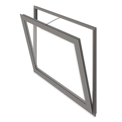 Trappe de désenfumage en aluminium extrudé - PERVEA - TRIA FRANCE - en verre / dispositif d'évacuation des fumées et de la chaleur / pour façade