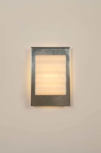 Miroir mural - Frame Miroir - Violaine d'Harcourt - design minimaliste / rectangulaire / en acier poli