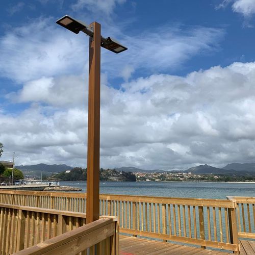 Lampadaire urbain - MDR.ALLUMETTE - IDELNOR - contemporain / en acier galvanisé / en bois