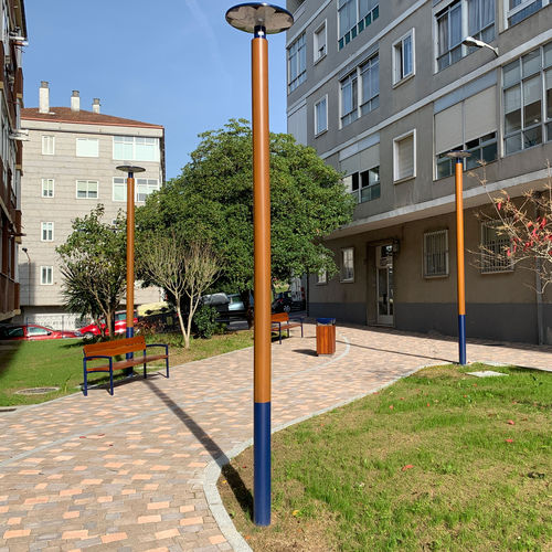 Lampadaire urbain - MDR.COLONNA - IDELNOR - contemporain / en acier galvanisé / en bois
