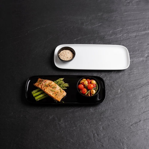 Assiette rectangulaire - Universal - COSTA VERDE - en porcelaine / professionnelle / uni