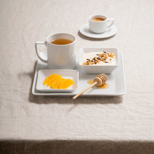 Assiette de service - Raio : 051001500001 - COSTA VERDE - carrée / en porcelaine / professionnelle