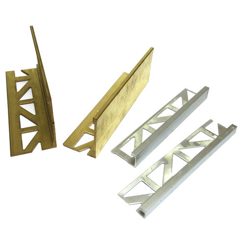 Profilé de finition en aluminium - arrêt de revêtements - ADESOL - en laiton / en inox / pour carrelage