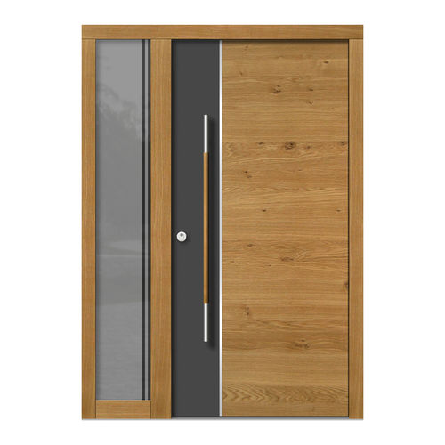 Porte d'entrée - H102E+ST - DOORS, d.o.o. - en bois / battante / contemporaine