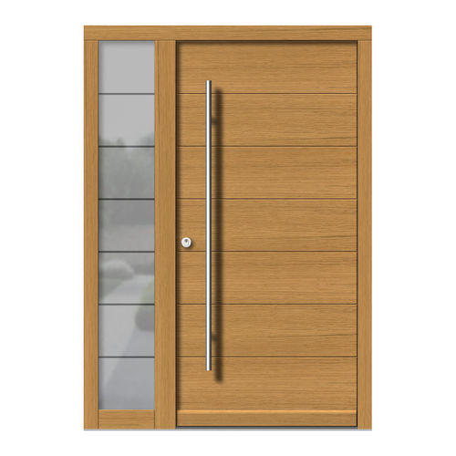 Porte d'entrée - H103+ST - DOORS, d.o.o. - en bois / battante / contemporaine