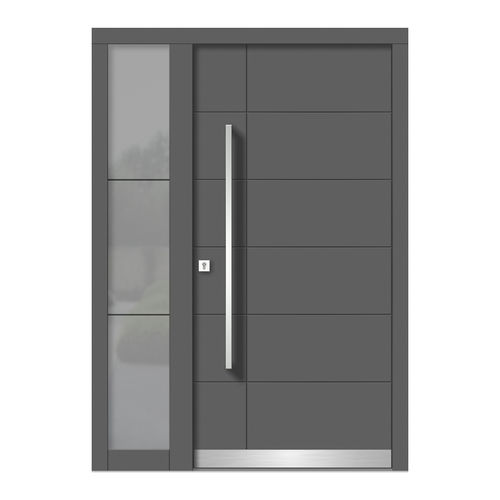 Porte d'entrée - H104+ST - DOORS, d.o.o. - en bois / battante / contemporaine