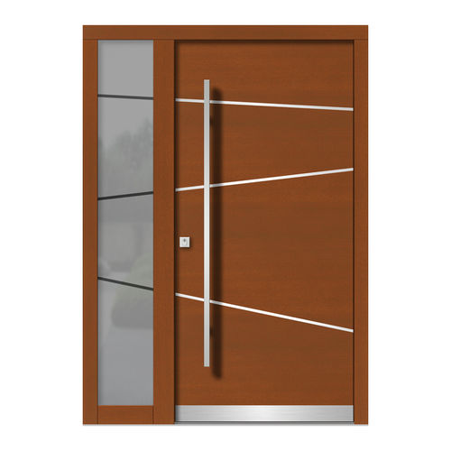 Porte d'entrée - H106E+ST - DOORS, d.o.o. - en bois / battante / contemporaine