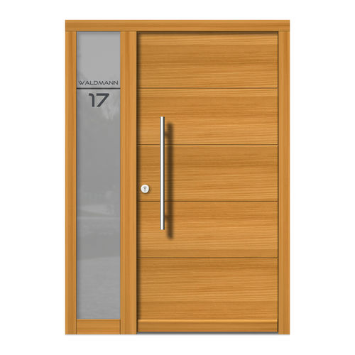 Porte d'entrée - H107+ST - DOORS, d.o.o. - en bois / battante / contemporaine