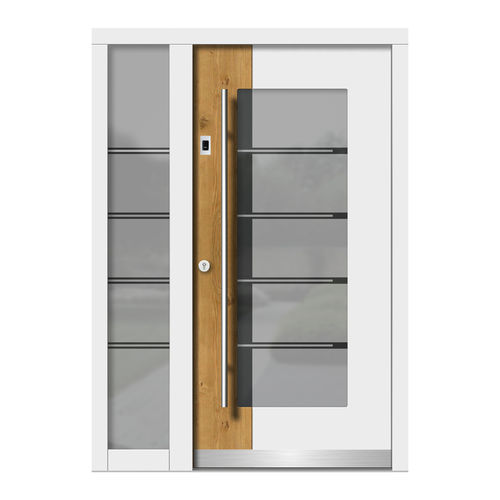 Porte d'entrée - H108+ST - DOORS, d.o.o. - en bois / battante / contemporaine