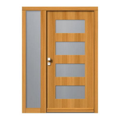 Porte d'entrée - H109+ST - DOORS, d.o.o. - en bois / battante / contemporaine
