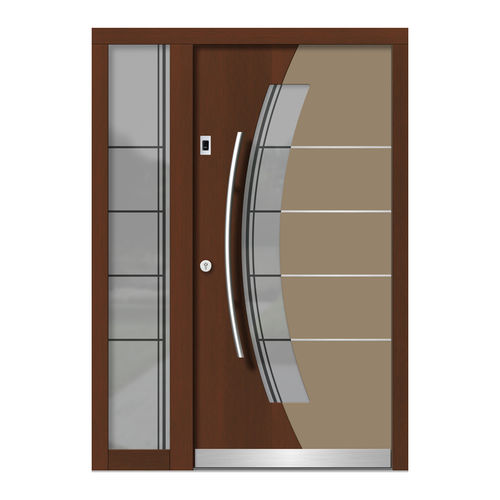 Porte d'entrée - H136E+ST - DOORS, d.o.o. - en bois / battante / contemporaine