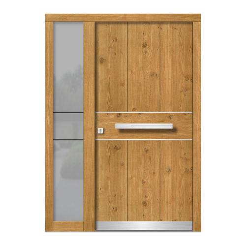 Porte d'entrée - H145E+ST - DOORS, d.o.o. - en bois / battante / contemporaine