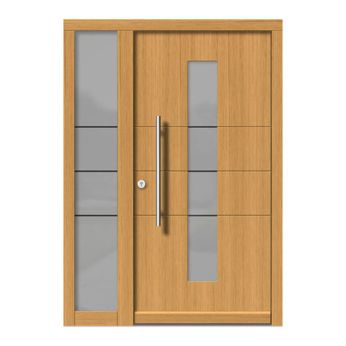 Porte d'entrée - H147+ST - DOORS, d.o.o. - en bois / battante / contemporaine