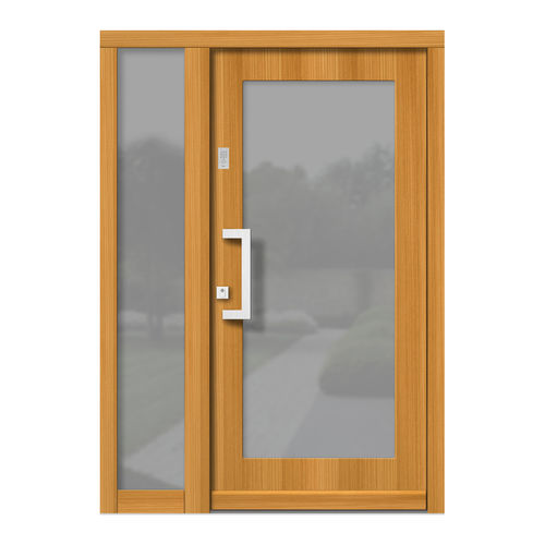Porte d'entrée - H148+ST - DOORS, d.o.o. - en bois / battante / contemporaine