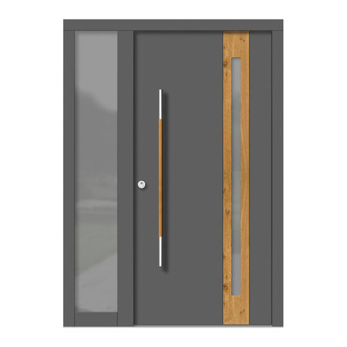Porte d'entrée - H149+ST - DOORS, d.o.o. - en bois / battante / contemporaine