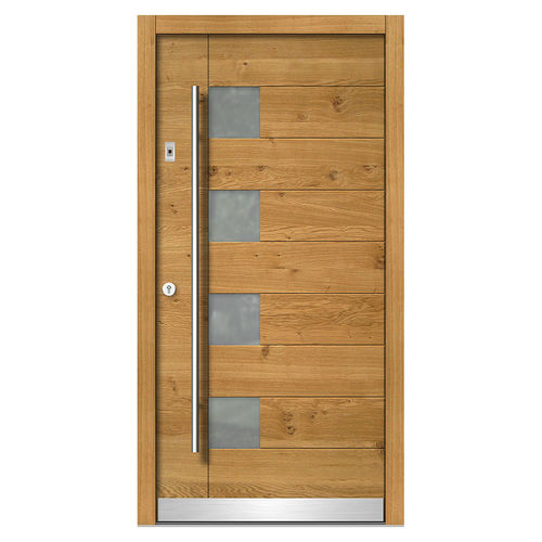 Porte d'entrée - H193 - DOORS, d.o.o. - en bois / battante / contemporaine