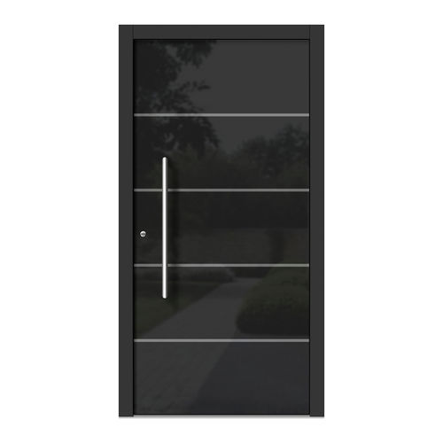 Porte d'entrée - H302 - DOORS, d.o.o. - en bois / en verre / battante